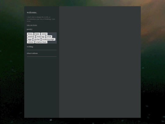 sitenav/me/writing screenshot