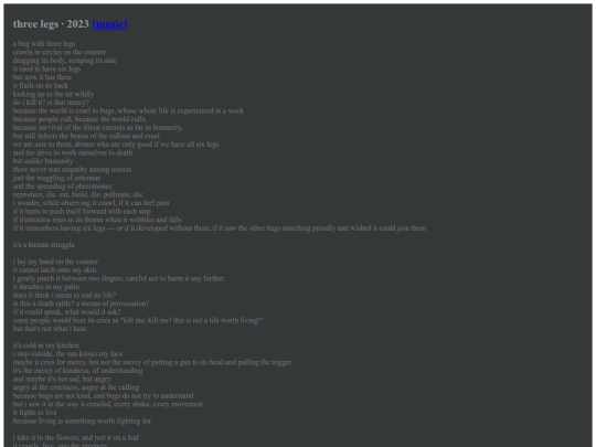 sitenav/me/writing/poetry/threelegs screenshot
