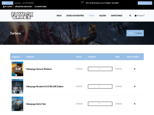 cart screenshot