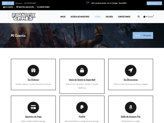 my-account screenshot
