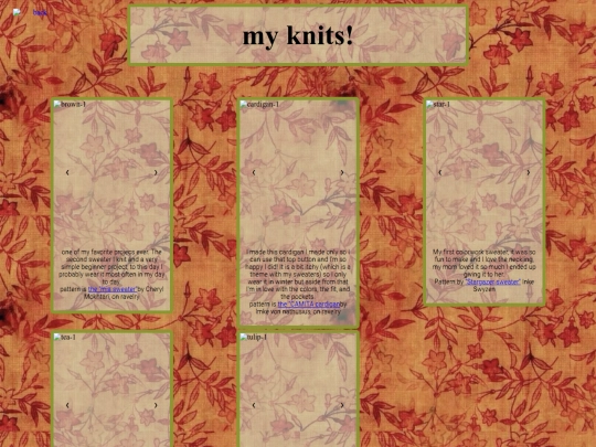 my art/knitting screenshot