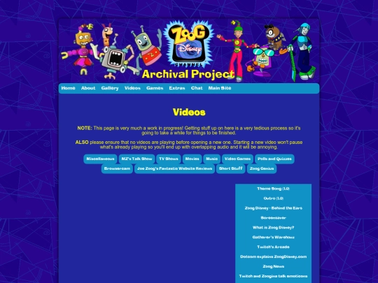 zoogarchive/videos screenshot