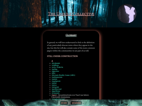 glossary screenshot
