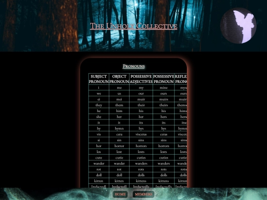 pronouns screenshot