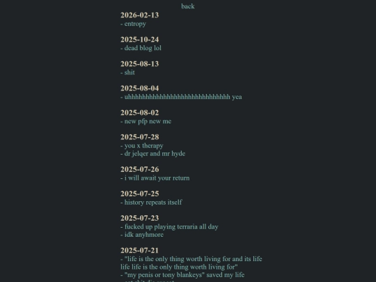 diaries screenshot