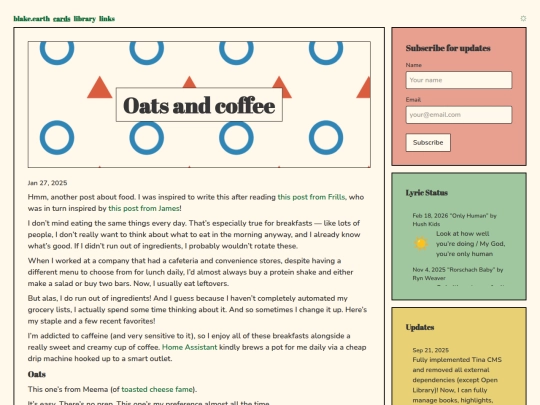cards/breakfasts screenshot