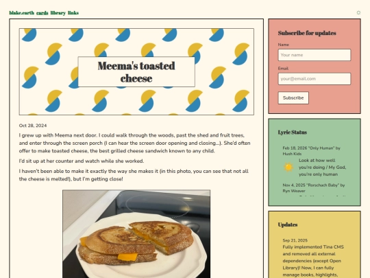 cards/meemas-toasted-cheese screenshot