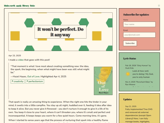 cards/perfectionism screenshot