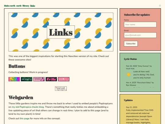 links screenshot