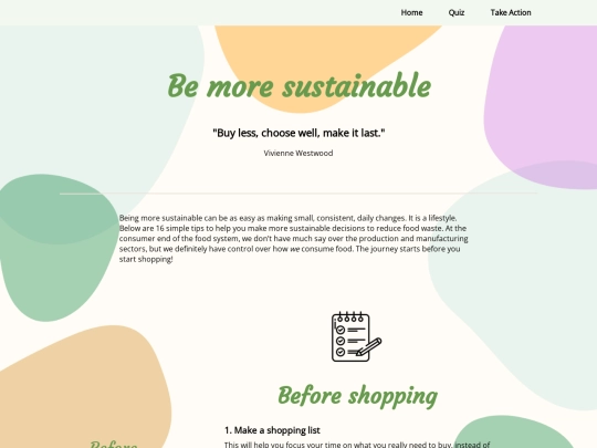 Food Sustainability/tips screenshot