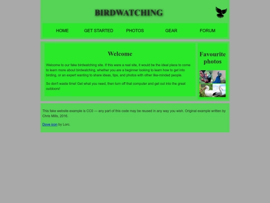 Pagina verde screenshot