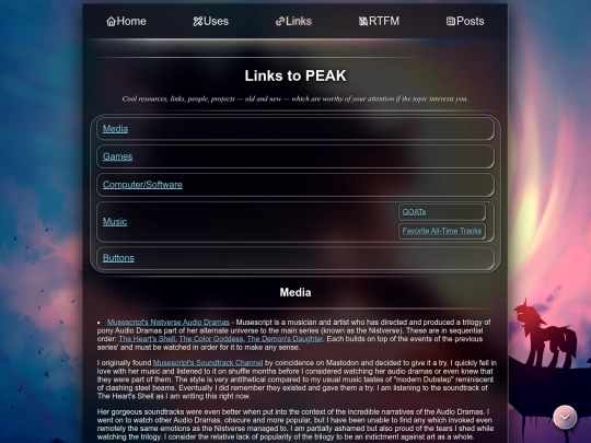 links screenshot