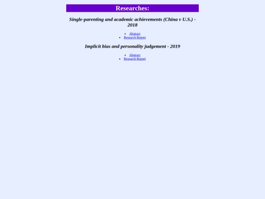 Researches screenshot