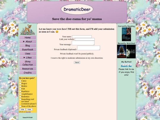 guestbook screenshot