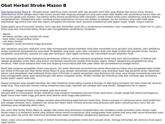 Obat-Herbal-Stroke-Mazon-B screenshot