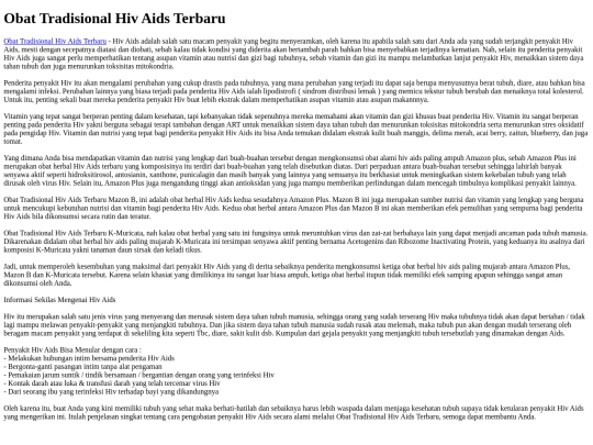 Obat-Tradisional-Hiv-Aids-Terbaru screenshot
