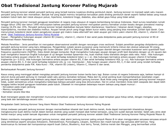 Obat-Tradisional-Jantung-Koroner-Paling-Mujarab screenshot