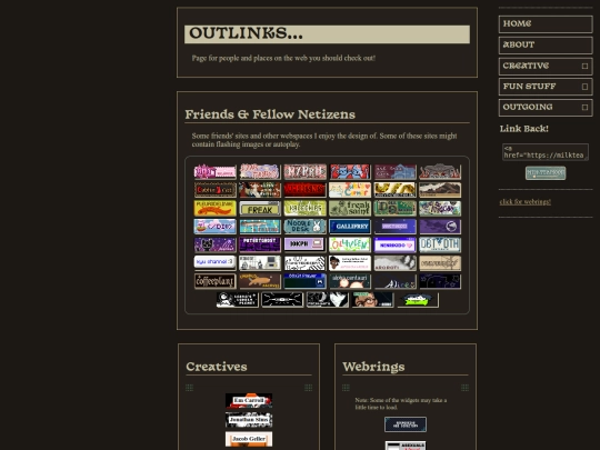 links screenshot