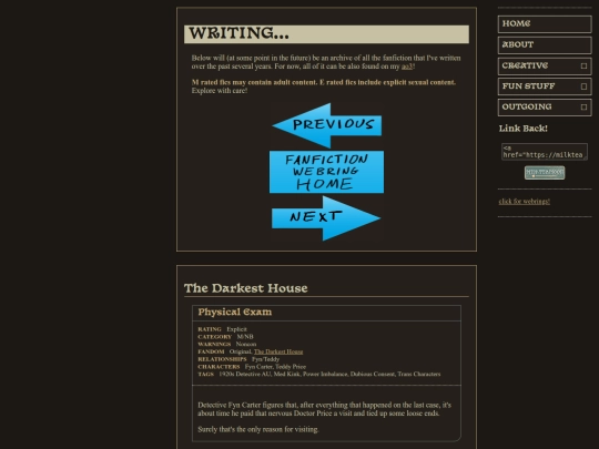 writing screenshot