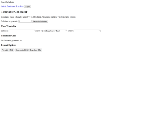 scheduler screenshot