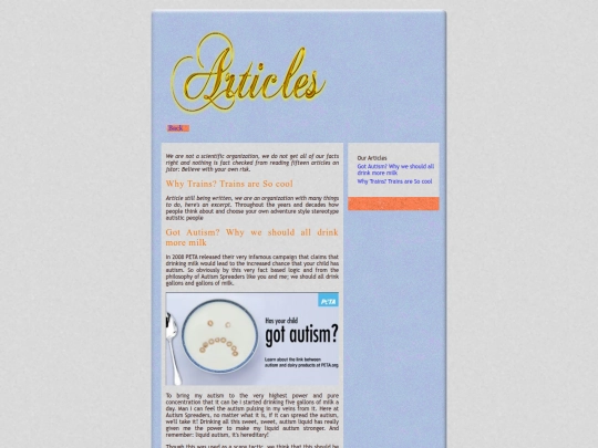 Articles screenshot