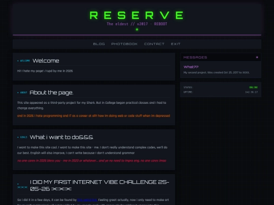 pages/main screenshot