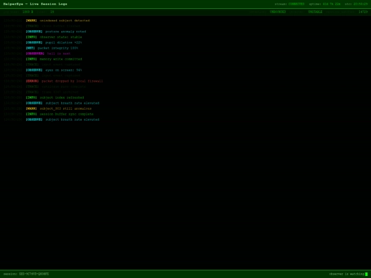 log screenshot