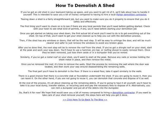 how-to-demolish-a-shed screenshot