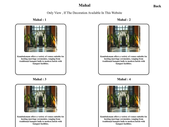 Event/mahal screenshot