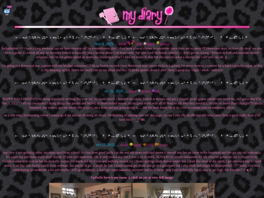 diary screenshot