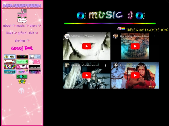 oldmusicpage screenshot