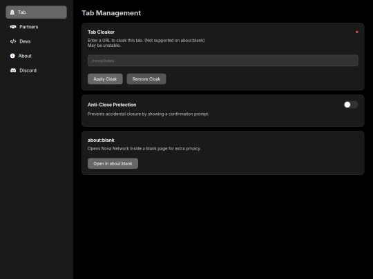 nova/extras screenshot