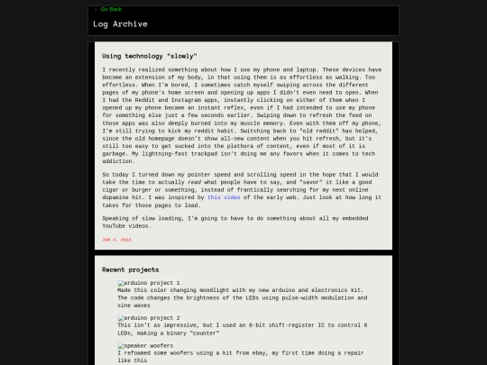 blogArchive screenshot