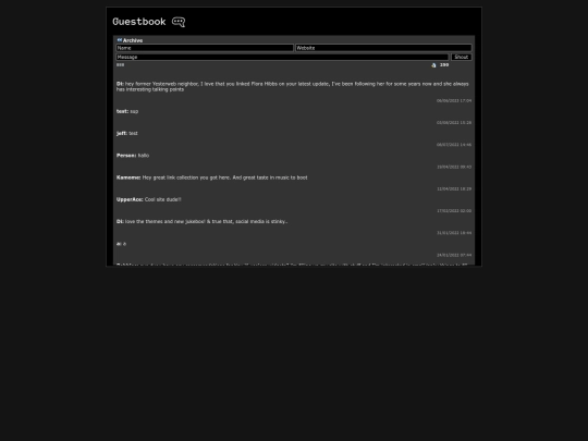 guestbook screenshot