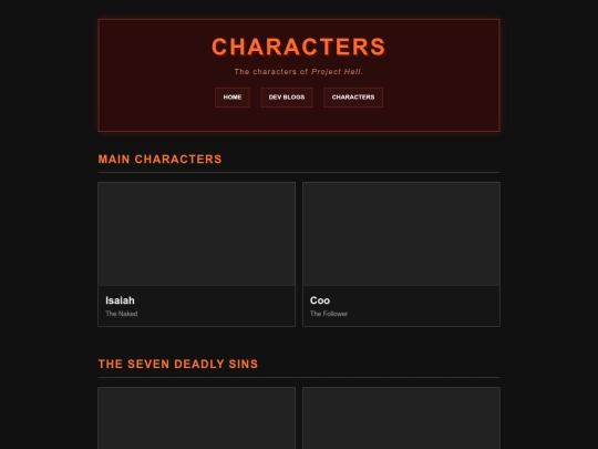 Characters screenshot