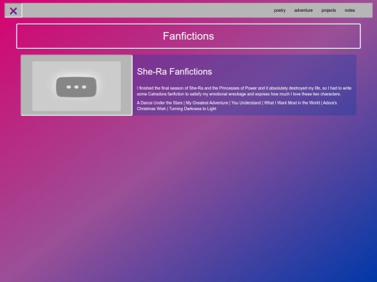 fanfictions screenshot