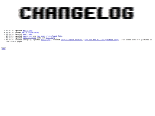 Pages/changelog screenshot