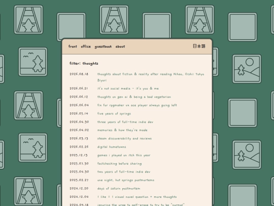 genre/thoughts screenshot