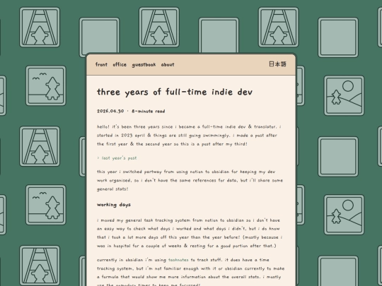 office/2026-04-30-full-time-indie-year-3 screenshot