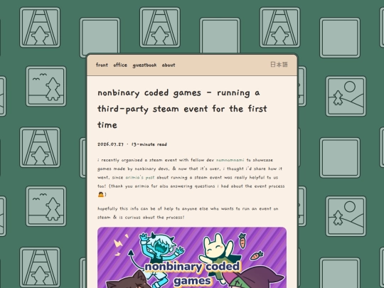 office/2026-07-27-nonbinary-coded-games-running-a-steam-event screenshot