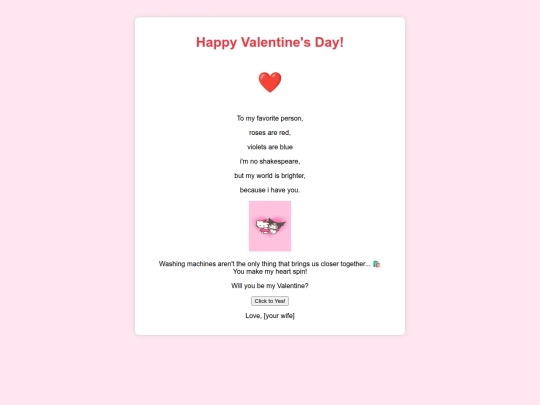Bemyvalentines screenshot