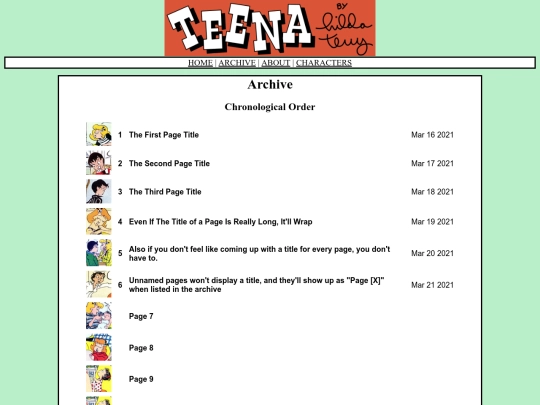 archive screenshot