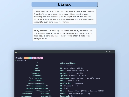 pages/linux screenshot
