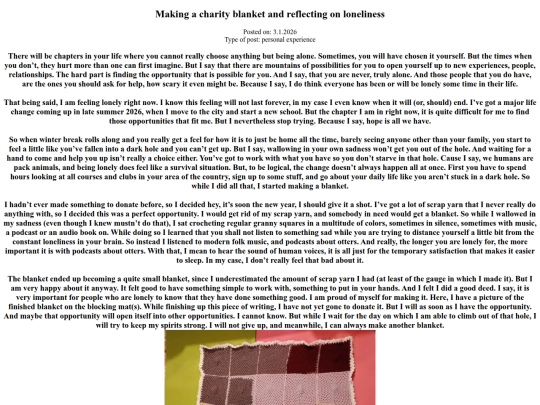 charity-blanket screenshot