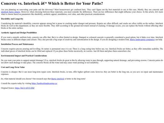 Concretevs.InterlockWhichisBetterforYourPatio screenshot