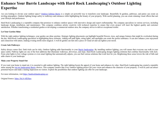 EnhanceYourBarrieLandscapewithHardRockLandscapingsOutdoorLightingExpertise screenshot