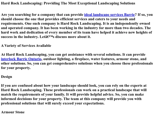 HardRockLandscapingProvidingTheMostExceptionalLandscapingSolutions screenshot