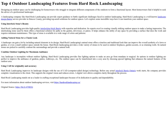 Top4OutdoorLandscapingFeaturesfromHardRockLandscaping screenshot