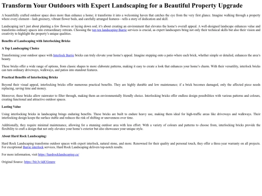 TransformYourOutdoorswithExpertLandscapingforaBeautifulPropertyUpgrade screenshot