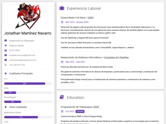 curriculum screenshot